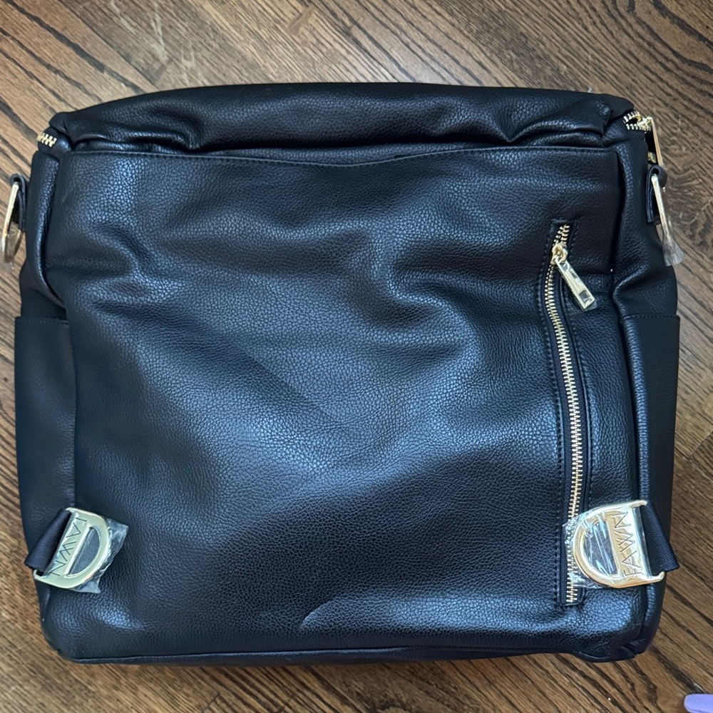 Fawn Design Black Diaper Backpack View 3